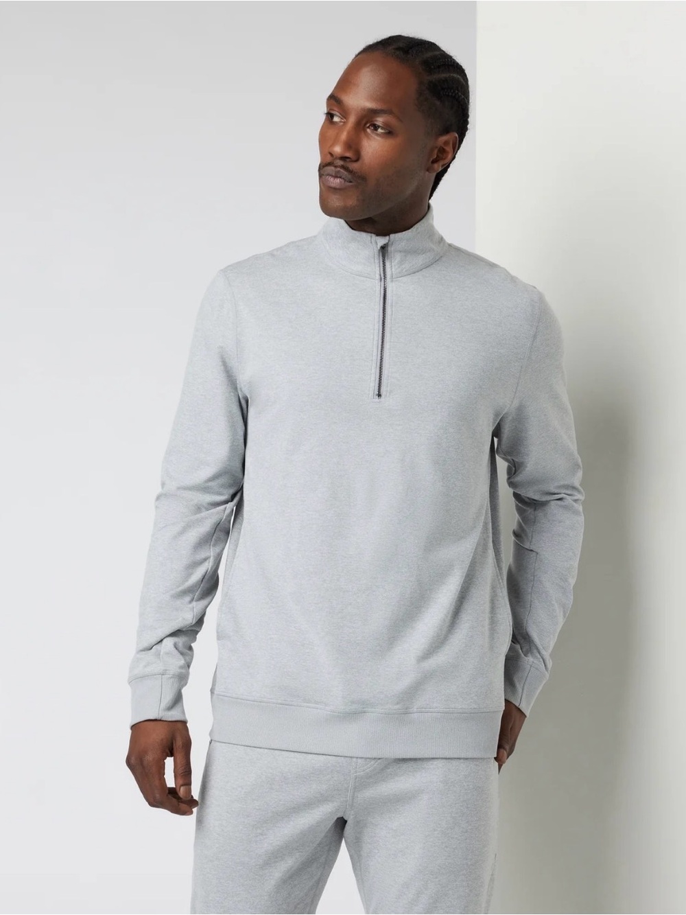 Vuori Coronado Half Zip Light Heather Grey Sz. S